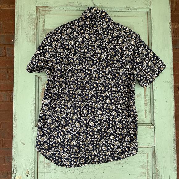 Denim & Flower‎ Ricky Singh Men’s Shirt Sleeve Casual Shirt Navy Floral Size M - Picture 9 of 9